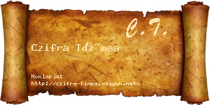 Czifra Tímea névjegykártya